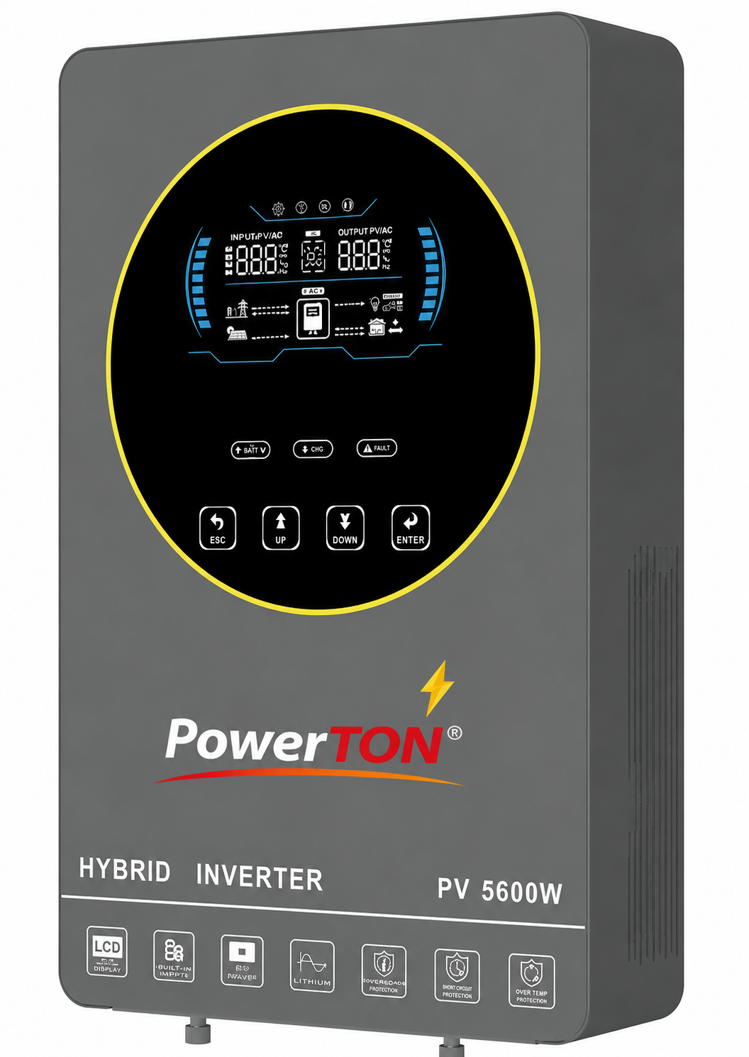 Hybrid solar inverter 4KW, 24V DC, 120V AC