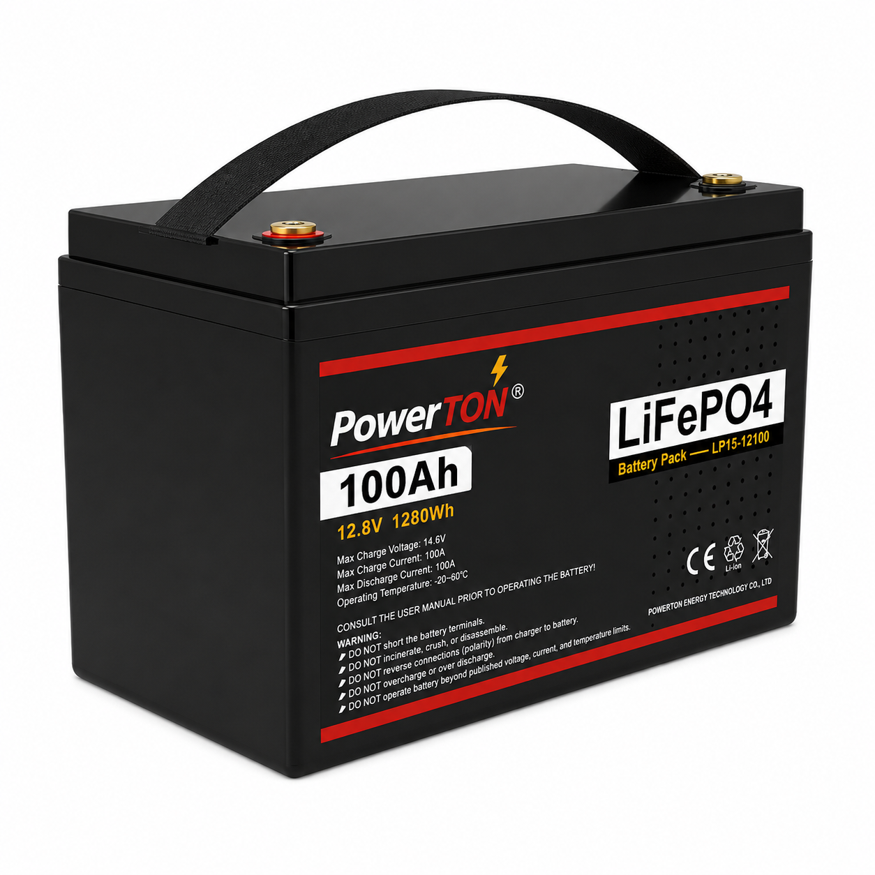 Lithium Battery LifePo4 12.8V, 100A , 1.28 kWh