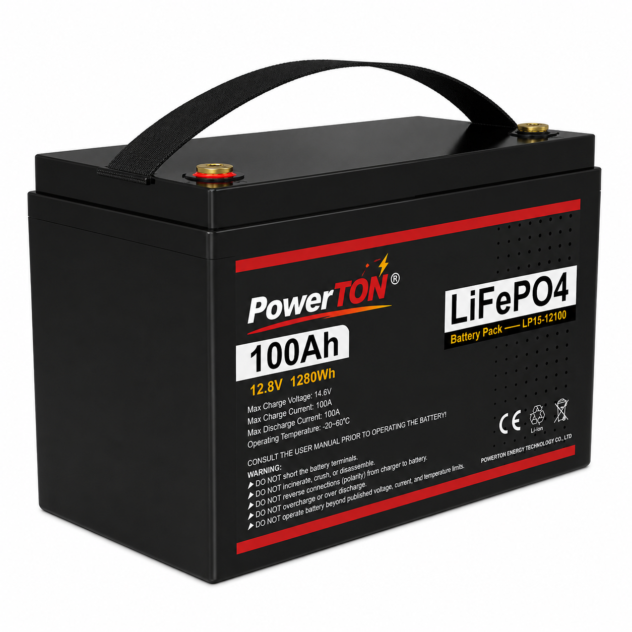 Lithium Battery LifePo4 12.8V, 100A , 1.28 kWh